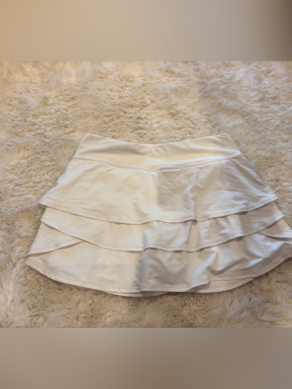 Athleta White Layered Bandeau Skirt